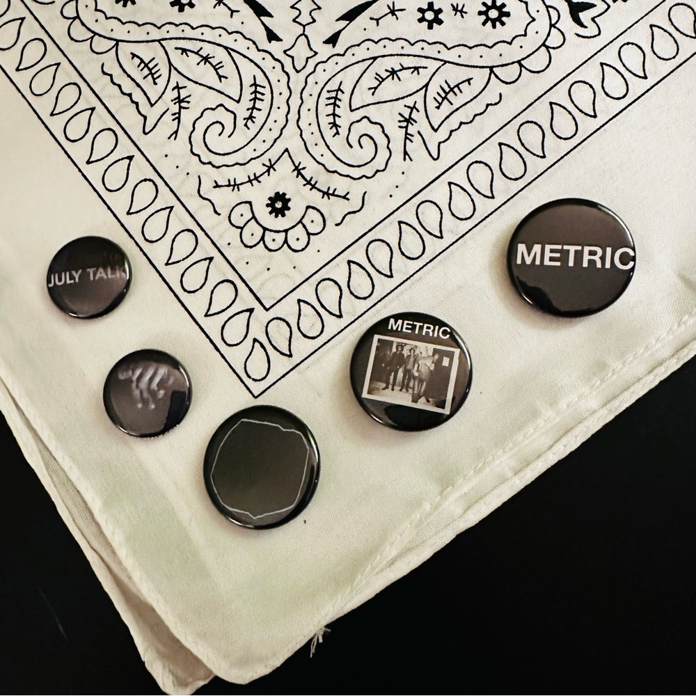 ⭐️ Metric and July Talk from 2019 Tour and Black and White Bandana ALL New